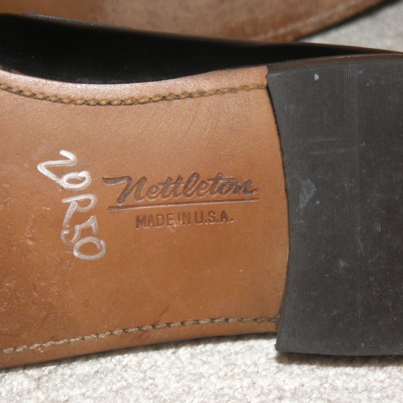 Nettleton Black Leather Tassel Loafers 14D main image 6